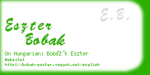 eszter bobak business card